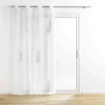 Douceur d'intérieur Moderní záclony do obývacího pokoje PALMEOR, 140 x 240 cm, zlaté listy bílá