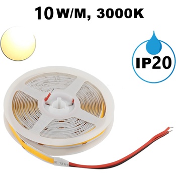 UltraLux ПРОФЕСИОНАЛНА led ЛЕНТА 10w/m, 3000k, 24v dc, 320 leds/m, cob (lc320ww)