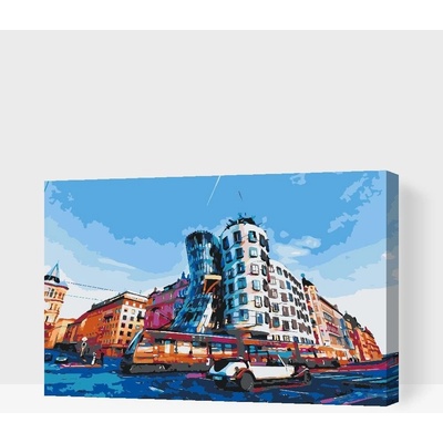 Painting Queens Malování podle čísel Tančící dům 60 x 80 cm vypnuté plátno na rám PBN/DANCINGHOUSE/60 x 80/W