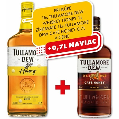 Tullamore D.E.W. Honey 35% 1 l (čistá fľaša)
