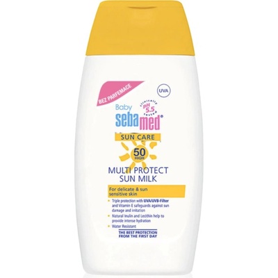 sebamed Sun Care Baby Multi Protect Sun Milk защитно мляко за загар за деца SPF 50+ без парфюм 200ml