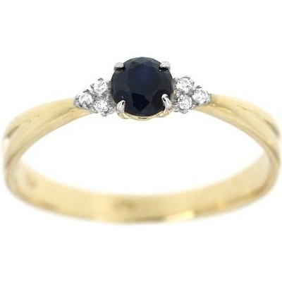 Zlatnictví U Kostela Diamantový prsten se safírem 858Y