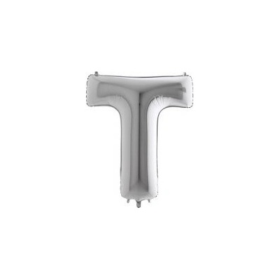 GRABO fóliový balónek PÍSMENO STŘÍBRNÉ T 102cm,40" nafukovací