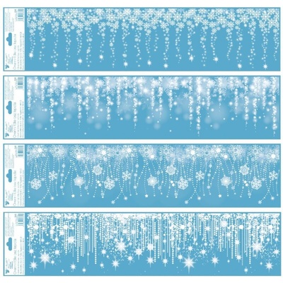 Dekorace okenní pruh 64 x 15 cm Padající záře s glitry 242 189574