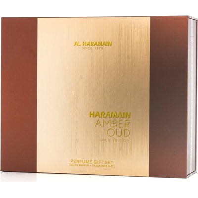 Al Haramain Amber Oud Gold Edition Extreme parfémovaný extrakt 75 ml + parfémovaný extrakt 30 ml + tělový závoj 250 ml