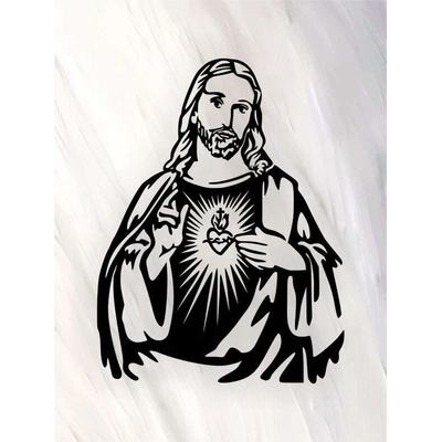 Drevený obraz Najsvätejšie srdce Ježišovo VI. (Obraz vyrobený z drevovláknitého materiálu)