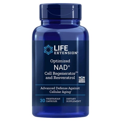 Life Extension Optimized NAD+ Cell Regenerator and Resveratrol Nikotinamid a Resveratrol 30 rostlinných kapslí