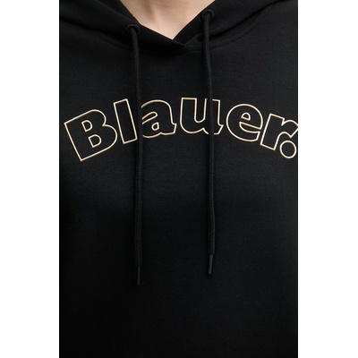 Blauer суичър с качулка дамски от памук FAYETTE (BLDF08057)