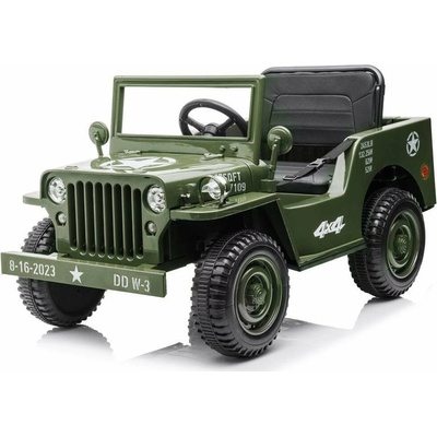 Mamido Jeep Willys 12 V 7 Ah světlé zelený
