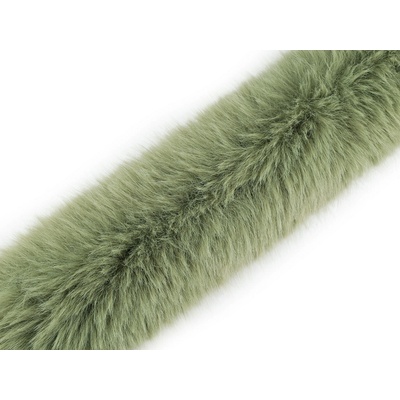 Našívací oděvní / dekorační kožešina plochá šíře 9 cm Varianta: 5 zelená sv., Balení: 1 m 58871/150725/271507