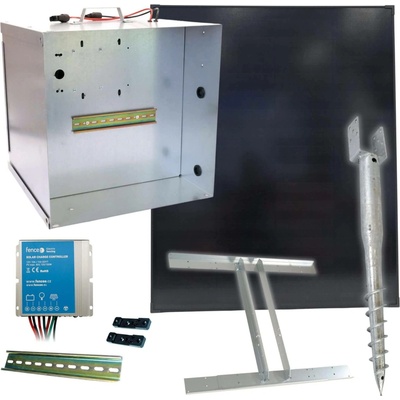 Basic sada solární ohradník - Kompletní přenosná schránka + konzole a panel 200 W