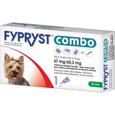 Fypryst Combo Spot-on Dog S 2-10 kg 1 x 0,67 ml