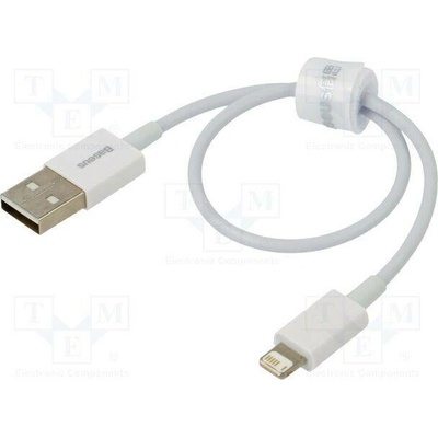 Baseus CALYS-02 vidlice Apple Lightning,USB A vidlice, 0,25m, bílý