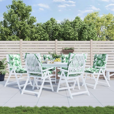 vidaXL Възглавници за стол ниска облегалка 6 бр на листа Оксфорд плат (377709)