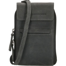 Hide & Stitches Idaho dámska kožená crossbody taška na mobil čierna