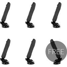 BASECOCK REALISTIC VIBRATOR REMOTE CONTROL BLACK 20 CM