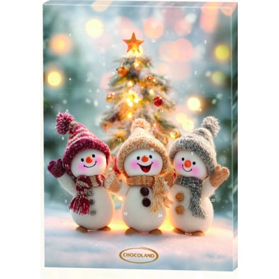 Chocoland Adventní kalendář Veselí sněhuláci mléčná čokoláda 50g