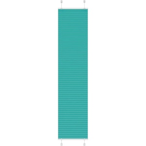 vidaXL Плисирана щора, петролно зелена, 40x200 см, ширина на плата 39, 4 см, полиестер (4015403)
