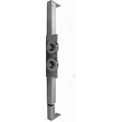 Vodicí segment pro posuvné obloukové brány, pozinkovaný, kolečka C403/60, rozestup pro profil šířky 30mm