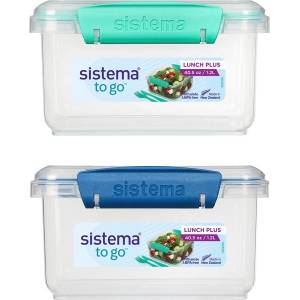 Holmes Products (Europe) Limited Кутия за закуски Sistema To Go Lunch Plus 1.2 л с прибори за хранене, микс от цветове