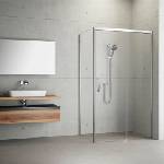 Radaway Правоъгълна душ кабина с плъзгаща се врата Radaway Idea KDJ 100x70 см хром-прозрачна дясна (387040-01-01R+387048-01-01L)