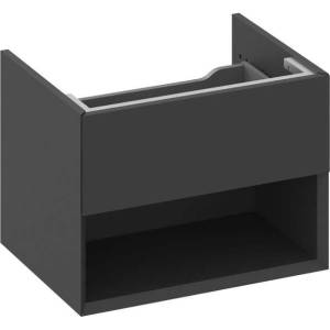 RAVAK Lite - Шкаф за мивка 60x45x43 см, 1 чекмедже, матово черно X000001856 (X000001856)