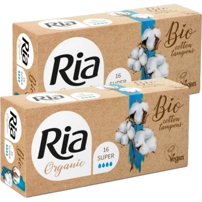 Ria Organic Bio Cotton Tampons Super hygienické tampóny 16 ks