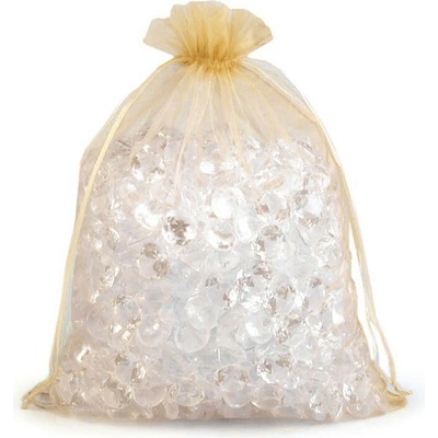 Dárkový pytlík 21x29 cm organza - zlatá sv. (10 ks)