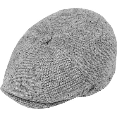 Fiebig Headwear since 1903 Luxusní hedvábní 8-dílna letní bekovka šedá