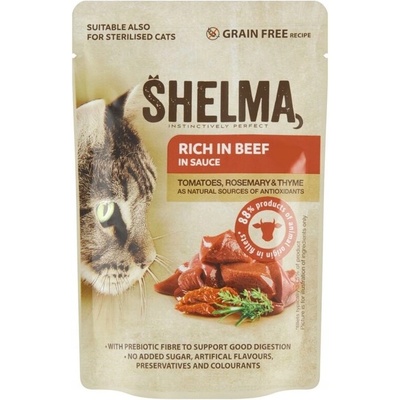 SHELMA Cat GF Hovädzie v Omáčke 85 g