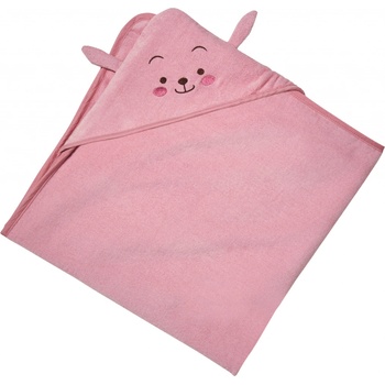 lupilu dětská osuška s kapucí 85 x 85 cm (světle růžová)