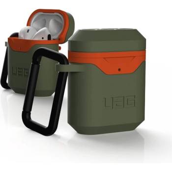 Urban Armor Gear Защитен калъф Urban Armor Standard Issue Hard Case за Apple Airpods / Apple Airpods 2, водоустойчив, зелен/оранжев (10242F117297)