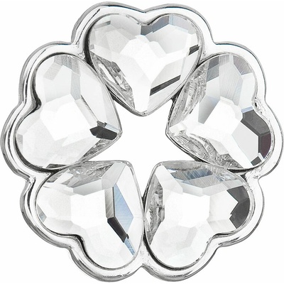 Pavona Strieborný prívesok s krištáľmi Swarovski biele srdce 34234.1
