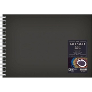 Fedrigoni Скицник за рисуване, A4, 190 g/m2, черни листове, 4 (1575100009)