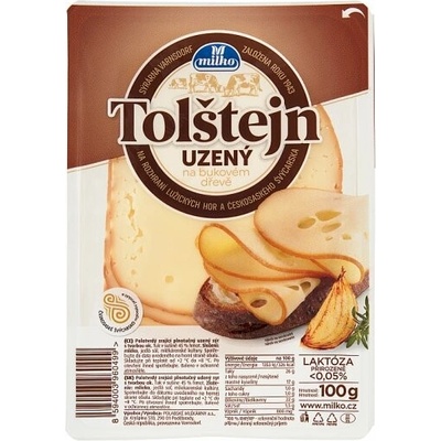 Milko Tolštejn polotvrdý zrejúci plnotučný údený syr 100 g