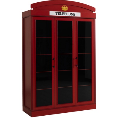 Гардероб London 3D червен