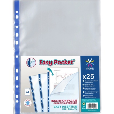 VIQUEL PP kapsa A4 EasyPocket lesklá, 25 ks