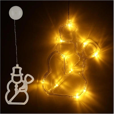 Ikonka LED závesné svietidlá Vianočná dekorácia snehuliak 49cm 10 LED diód