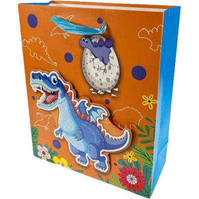 Dárková taška střední Dinosaurus 3D Typ: 4