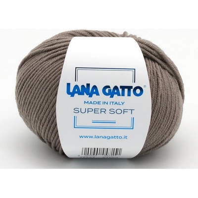 Lana Gatto pletací příze vlna merino SUPER SOFT světle hnědá