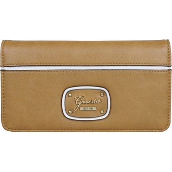 Guess Elegantní peňaženka Briza Slim Clutch Brown