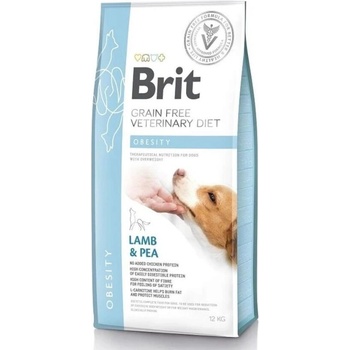 Brit Veterinary Diets Dog Obesity за кучета с наднормено тегло с агнешко, пуешко месо и грах 2kg