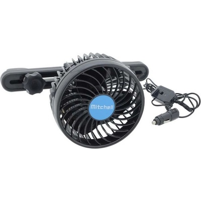 Compass | Ventilátor na opierku hlavy do auta 4W/12V čierna | CP0136