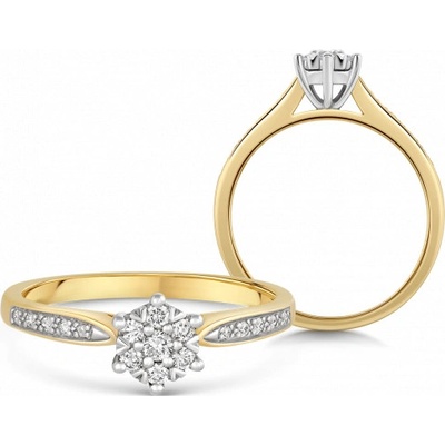 Sofia Diamonds zlatý zásnubný prsteň s diamantom AUBFKW04BEP H I