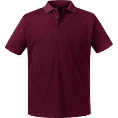 Russell Pure Organic pánska polokošel'a Pure Organic Polo bordová
