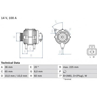 Alternátor BOSCH 0 986 043 981