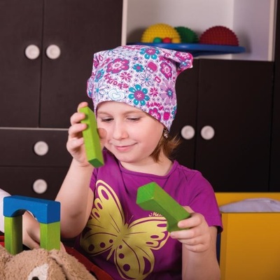 Dievčenské bavlnená šatka potlač väčší kvet originál