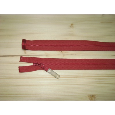 Kostenný zips tehlová tmavšia 3mm deliteľný jednosmerný 30cm