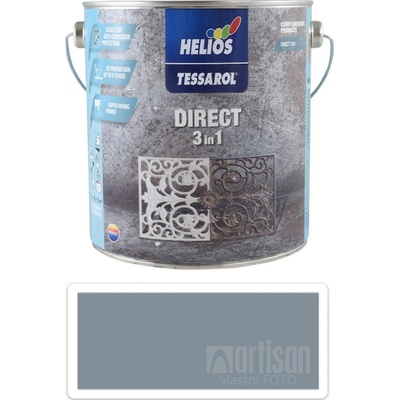 Tessarol Direct 3in1 antikorozní barva na kov 2,5L středně šedá RAL 7046