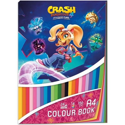 Barevný papír blok A4 Coco Bandicoot